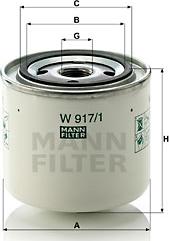 Mann-Filter W 917/1 - Filter za ulje www.molydon.hr