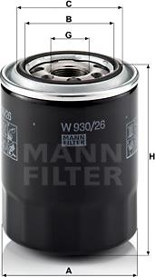 Mann-Filter W 930/26 - Filter za ulje www.molydon.hr