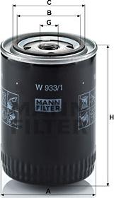 Mann-Filter W 933/1 - Filter za ulje www.molydon.hr