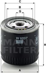 Mann-Filter W 920/7 - Filter za ulje www.molydon.hr