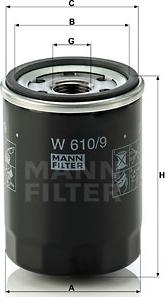 Mann-Filter W 610/9 - Filter za ulje www.molydon.hr