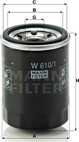 Mann-Filter W 610/1 - Filter za ulje www.molydon.hr