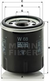 Mann-Filter W 68 - Filter za ulje www.molydon.hr