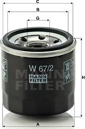 Mann-Filter W 67/2 - Filter za ulje www.molydon.hr