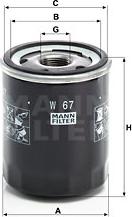 Mann-Filter W 67 - Filter za ulje www.molydon.hr