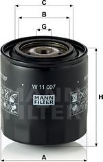 Mann-Filter W 11 007 - Filter za ulje www.molydon.hr