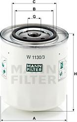 Mann-Filter W 1130/3 - Filter za ulje www.molydon.hr