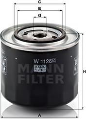 Mann-Filter W 1126 - Filter za ulje www.molydon.hr