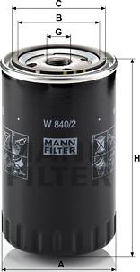Mann-Filter W 840/2 - Filter za ulje www.molydon.hr