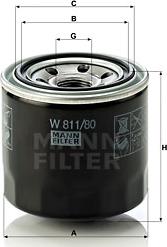 Mann-Filter W 811/80 - Filter za ulje www.molydon.hr