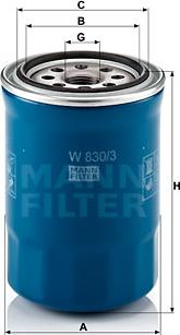Mann-Filter W 830/3 - Filter za ulje www.molydon.hr