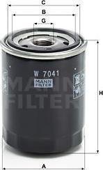 Mann-Filter W 7041 - Filter za ulje www.molydon.hr