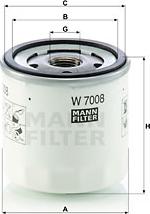 Mann-Filter W 7008 - Filter za ulje www.molydon.hr