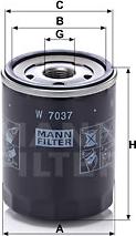 Mann-Filter W 7037 - Filter za ulje www.molydon.hr
