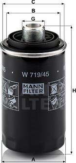 Mann-Filter W 719/45 - Filter za ulje www.molydon.hr