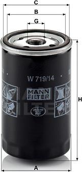 Mann-Filter W 719/14 - Filter za ulje www.molydon.hr
