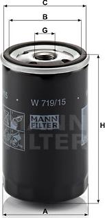 Mann-Filter W 719/15 - Filter za ulje www.molydon.hr