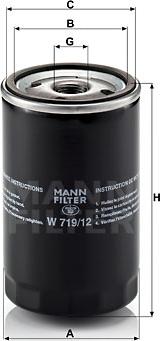 Mann-Filter W 719/12 - Filter za ulje www.molydon.hr