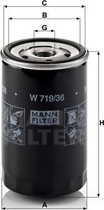 Mann-Filter W 719/36 - Filter za ulje www.molydon.hr