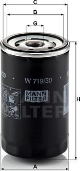 Mann-Filter W 719/30 - Filter za ulje www.molydon.hr