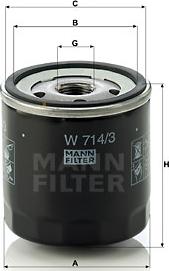 Mann-Filter W 714/3 - Filter za ulje www.molydon.hr