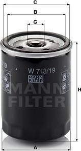 Mann-Filter W 713/19 - Filter za ulje www.molydon.hr