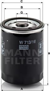 Mann-Filter W 713/16 - Filter za ulje www.molydon.hr