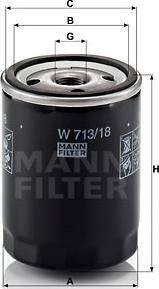 Mann-Filter W 713/18 - Filter za ulje www.molydon.hr