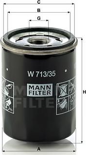 Mann-Filter W 713/35 - Filter za ulje www.molydon.hr