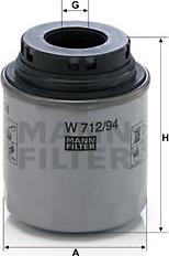 Mann-Filter W 712/94 - Filter za ulje www.molydon.hr