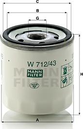 Mann-Filter W 712/43 - Filter za ulje www.molydon.hr