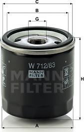 Mann-Filter W 712/83 - Filter za ulje www.molydon.hr