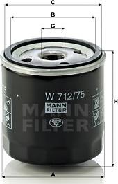 Mann-Filter W 712/75 - Filter za ulje www.molydon.hr