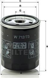 Mann-Filter W 712/73 - Filter za ulje www.molydon.hr