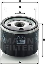 Mann-Filter W 77 - Filter za ulje www.molydon.hr