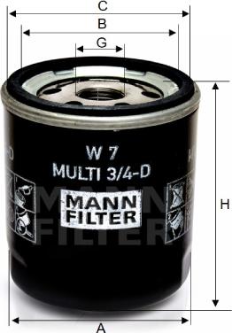 Mann-Filter W 7 MULTI 3/4-D - Filter za ulje www.molydon.hr
