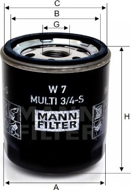 Mann-Filter W 7 MULTI 3/4-S - Filter za ulje www.molydon.hr