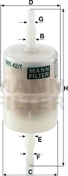 Mann-Filter WK 42/1 - Filter za gorivo www.molydon.hr