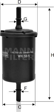 Mann-Filter WK 58/5 - Filter za gorivo www.molydon.hr