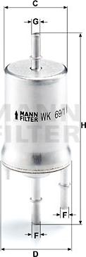 Mann-Filter WK 69/1 - Filter za gorivo www.molydon.hr