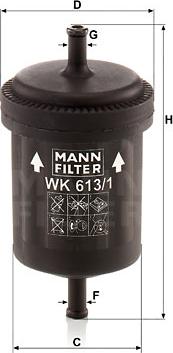 Mann-Filter WK 613/1 - Filter za gorivo www.molydon.hr
