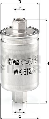 Mann-Filter WK 612/3 - Filter za gorivo www.molydon.hr