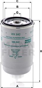 Mann-Filter WK 842 - Filter za gorivo www.molydon.hr