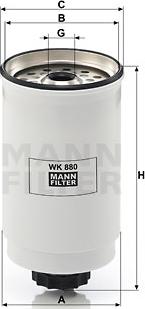 Mann-Filter WK 880 - Filter za gorivo www.molydon.hr