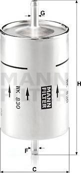 Mann-Filter WK 830 - Filter za gorivo www.molydon.hr