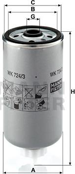 Mann-Filter WK 724/3 - Filter za gorivo www.molydon.hr