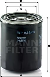 Mann-Filter WP 928/80 - Filter za ulje www.molydon.hr