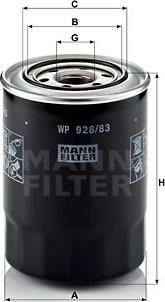 Mann-Filter WP 928/83 - Filter za ulje www.molydon.hr
