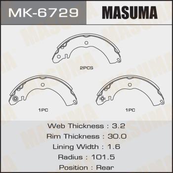 MASUMA MK-6729 - Komplet kočnica, bubanj kočnice www.molydon.hr