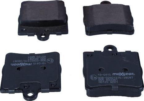 Maxgear 19-0415 - Komplet Pločica, disk-kočnica www.molydon.hr